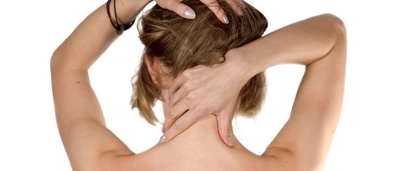Selbstmassage der Halswirbelsäule bei Osteochondrose.